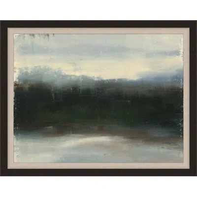 Wendover Art Group Evening On The Lake - Picture Frame Painting In Black;gray