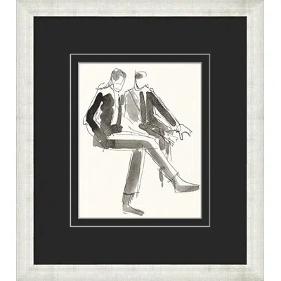Wendover Art Group Executive Colloquy 1 - Picture Frame Painting On Paper In Black;white