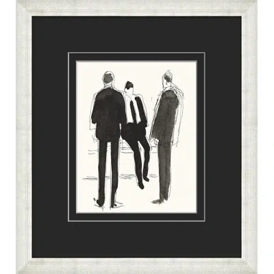 Wendover Art Group Executive Colloquy 5 - Picture Frame Print On Paper In Black;white;gray