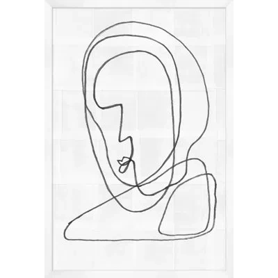Wendover Art Group Face In The Crowd 1 By Studiobjet - Single Picture Frame Painting In Black;white