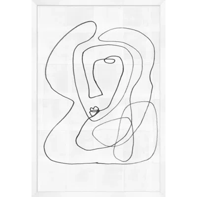 Wendover Art Group Face In The Crowd 2 By Studiobjet - Single Picture Frame Painting In Black;white