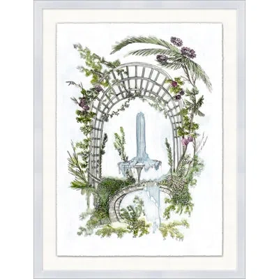Wendover Art Group 'faithful Garden 1' - Picture Frame Painting Print On Paper In White;green