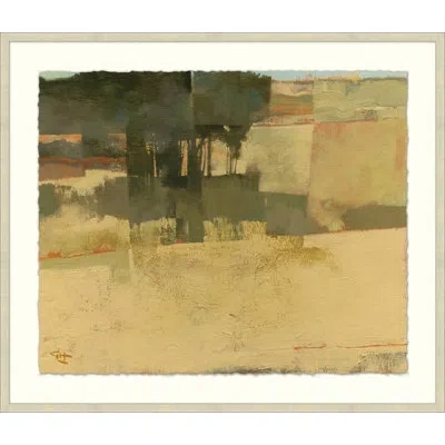 Wendover Art Group Far And Away 2 - Picture Frame Painting On Paper In Green;beige
