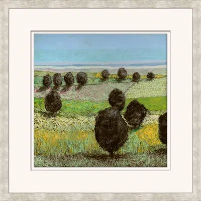 Wendover Art Group Faraway Field A - Picture Frame Painting On Paper In Black;green