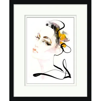 Wendover Art Group Fashion Girl 1 - Picture Frame Painting On Paper In Black;white