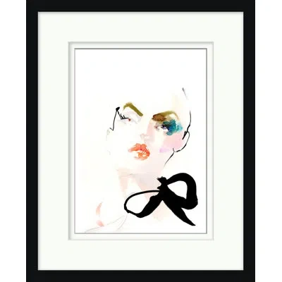 Wendover Art Group Fashion Girl 6 - Picture Frame Painting In Black;white;pink