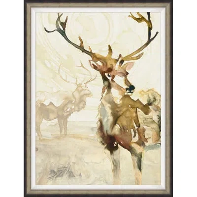 Wendover Art Group Fawn Observation 1 - Picture Frame Painting In Multi