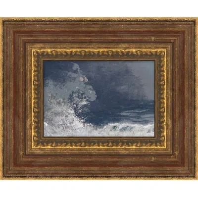 Wendover Art Group Feeling The Blues 4 By Thom Filicia - Single Picture Frame Painting On Canvas In Blue;white;gray