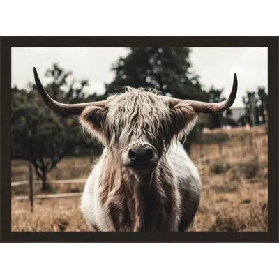 Wendover Art Group Field Cow In Brown,ivory,dark Green
