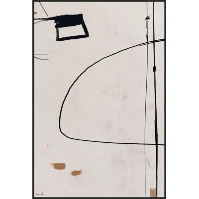 Wendover Art Group Fine Observation 1 - Floater Frame Print On Canvas In Tan,black