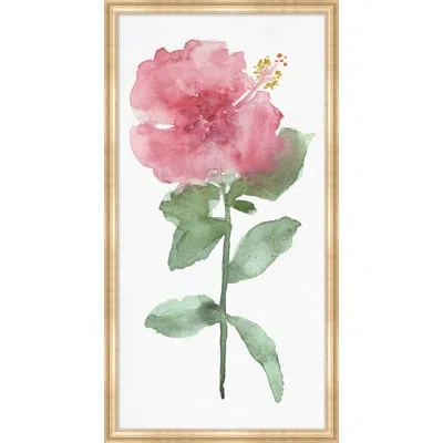 Wendover Art Group Fleurs Tropicales 4 - Picture Frame Painting In Green;pink