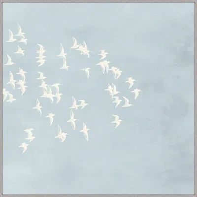 Wendover Art Group Flight Of Passage 2 (blue) - Floater Frame Print On Canvas