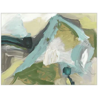 Wendover Art Group Flip And Strike 2 - Floater Frame Print On Canvas In Green,blue,gray,white