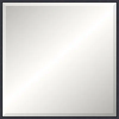 Wendover Art Group Floater 2 Solid Wood Floor Mirror In Matte Black