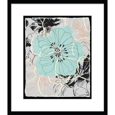 Wendover Art Group Floral Burst I - Picture Frame Painting On Paper In Black;gray;teal