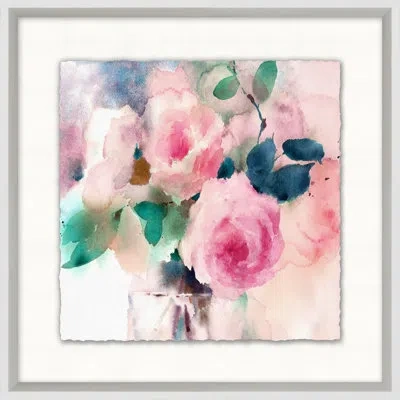 Wendover Art Group Floral Delight 5 - Picture Frame Painting In Green;pink