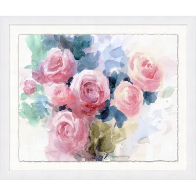 Wendover Art Group Floral Delight 6 - Picture Frame Painting In Blue;pink