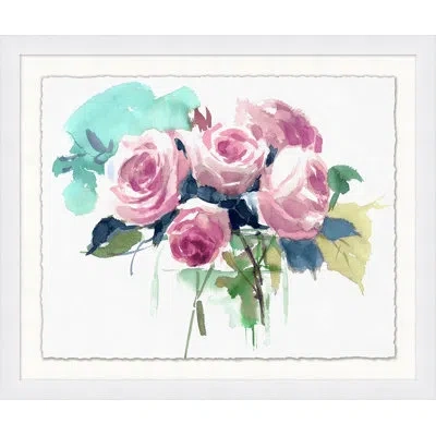 Wendover Art Group Floral Delight 7 - Picture Frame Painting In Blue;green;pink