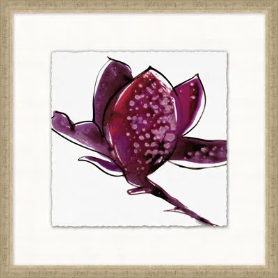 Wendover Art Group Floral Studies 5 - Picture Frame Painting In Purple