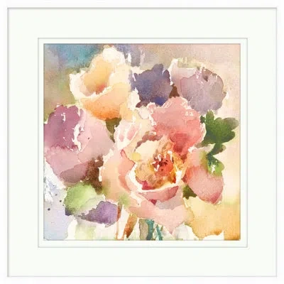 Wendover Art Group Floral Symphony 2 - Picture Frame Painting In Yellow;pink