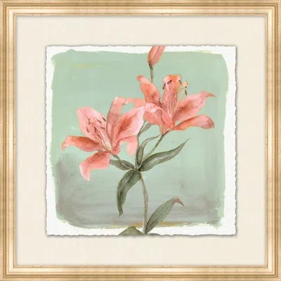 Wendover Art Group Flower Party 4 - Picture Frame Painting In Pink;teal