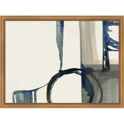 Wendover Art Group Fluid Form 2 By Thom Filicia - Picture Frame Painting On Paper In Blue;black;white