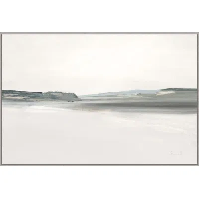 Wendover Art Group Fog Impressions - Large By Thom Filicia - Floater Frame Painting On Canvas In White;gray