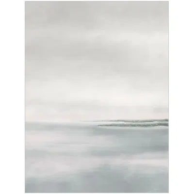 Wendover Art Group Fog On The Water 1 - Floater Frame Print On Canvas In Gray