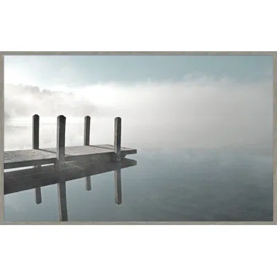 Wendover Art Group Fog Rolls In - Single Picture Frame Print In Gray,ivory