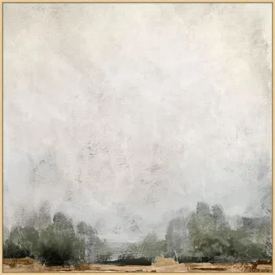 Wendover Art Group Forest Edge 2 - Floater Frame Print On Canvas In Green,gray,brown,black