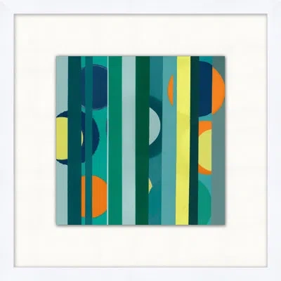Wendover Art Group Forma Rotonda 4 By Christopher Kennedy - Picture Frame Painting On Paper In Blue;green;yellow