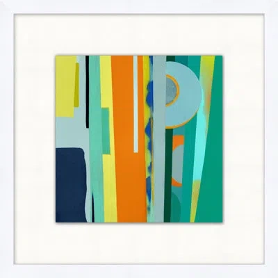 Wendover Art Group Forma Rotonda 5 By Christopher Kennedy - Picture Frame Painting On Paper In Green;orange