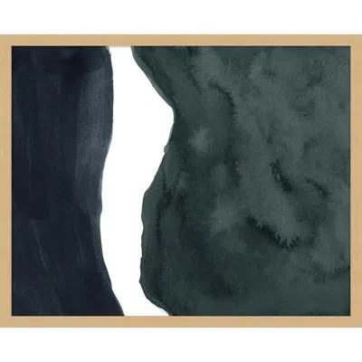 Wendover Art Group Formation 1 By Thom Filicia - Picture Frame Painting On Paper In Black;white;dark Green