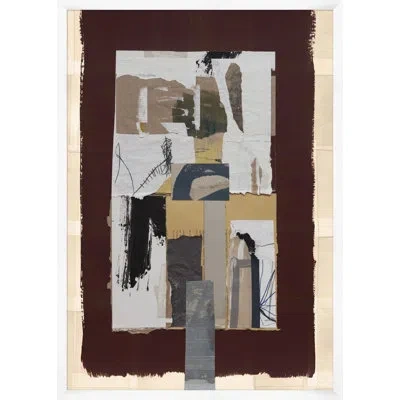 Wendover Art Group Found Composition 1 By Thom Filicia - Single Picture Frame Painting In Brown;white;gray;ivory