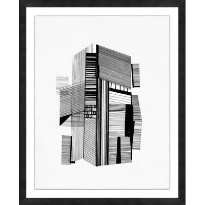 Wendover Art Group Framework Figuration 1 By Christopher Kennedy - Single Picture Frame Bold Art In Black;gray