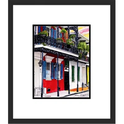 Wendover Art Group French Quarter 3 - Picture Frame Painting On Paper In Blue;black;green;red
