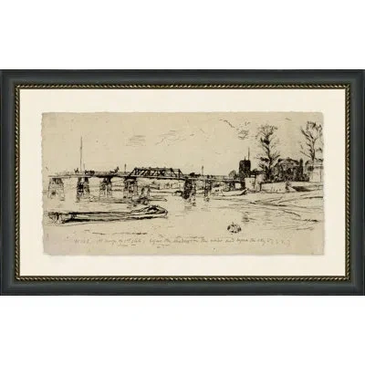 Wendover Art Group Fulham - Picture Frame Painting On Paper In Black;beige