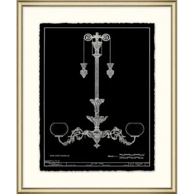 Wendover Art Group Gallier House Chandelier 1 - Picture Frame Graphic Art On Paper In Black;white