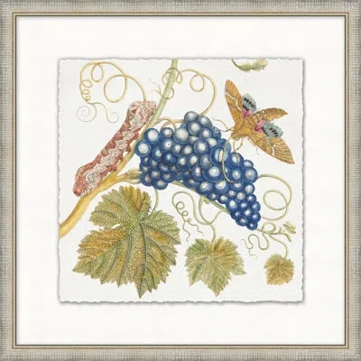 Wendover Art Group Garden Butterflies 9 - Picture Frame Painting In Blue;green;orange