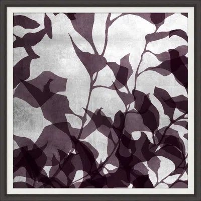 Wendover Art Group Garden Silhouette On Silver 1 By Thom Filicia - Picture Frame Painting On Paper In White;purple