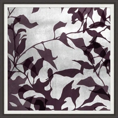 Wendover Art Group Garden Silhouette On Silver 3 By Thom Filicia - Picture Frame Paintingon Paper In White;purple