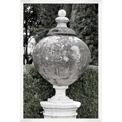 Wendover Art Group Garden Urn 1 By Thom Filicia - Picture Frame Photograph On Paper In White;gray