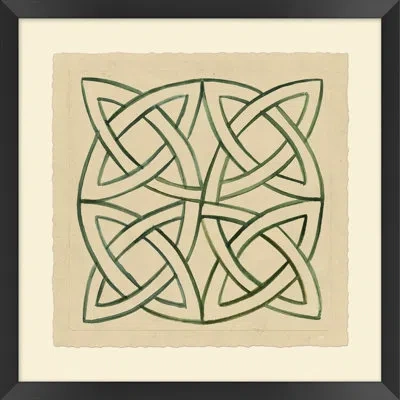 Wendover Art Group Geometric 1 - Picture Frame Painting On Paper In Green;beige