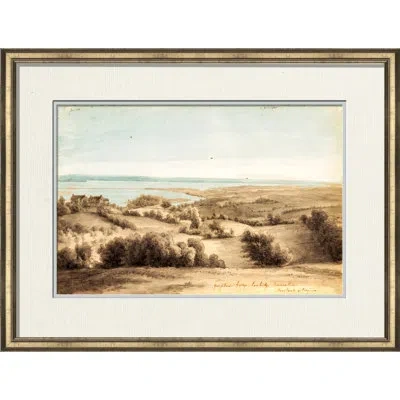 Wendover Art Group Georgetown Long Bridge - Picture Frame Painting On Paper In Blue;brown