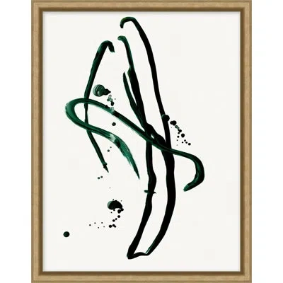 Wendover Art Group Gesture And Splatter 5 In Black,green,white