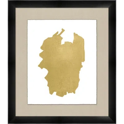 Wendover Art Group Gilded Abstract 1 By Thom Filicia - Picture Frame Painting On Paper In White;yellow