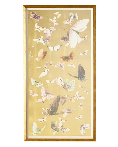 Wendover Art Group Gilded Butterfly Flight I Giclee Art In Gold