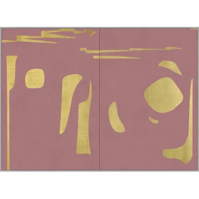 Wendover Art Group Gilded Composition Duo In Pink,gold