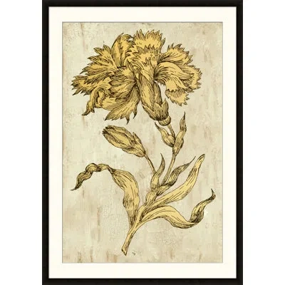 Wendover Art Group Gilded Florals 1 - Picture Frame Painting In Beige;gold