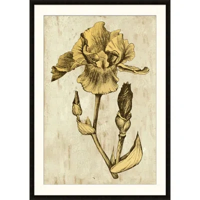 Wendover Art Group Gilded Florals 2 - Picture Frame Painting In Beige;gold